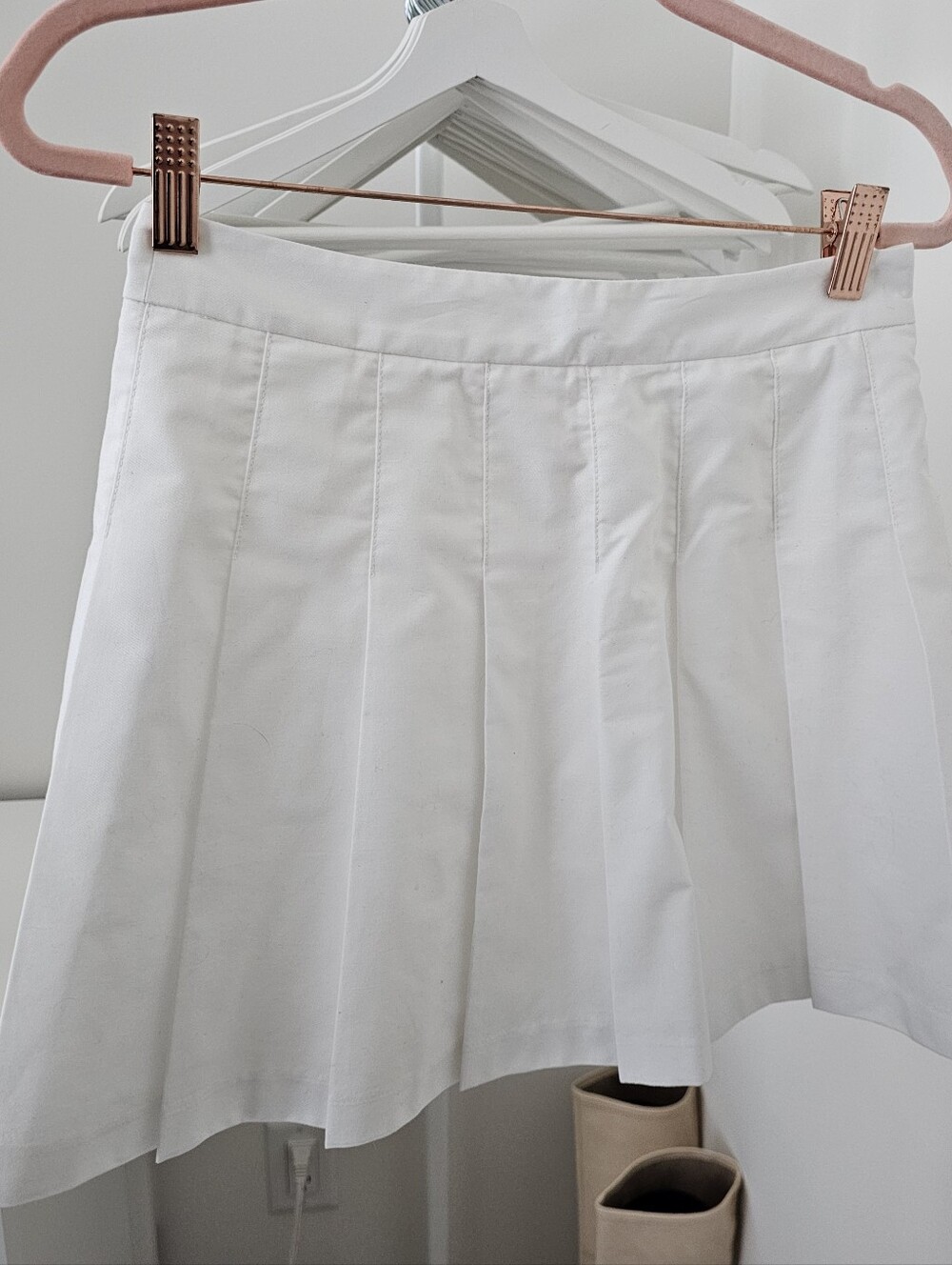 Sunday Best White Pleated Skirt